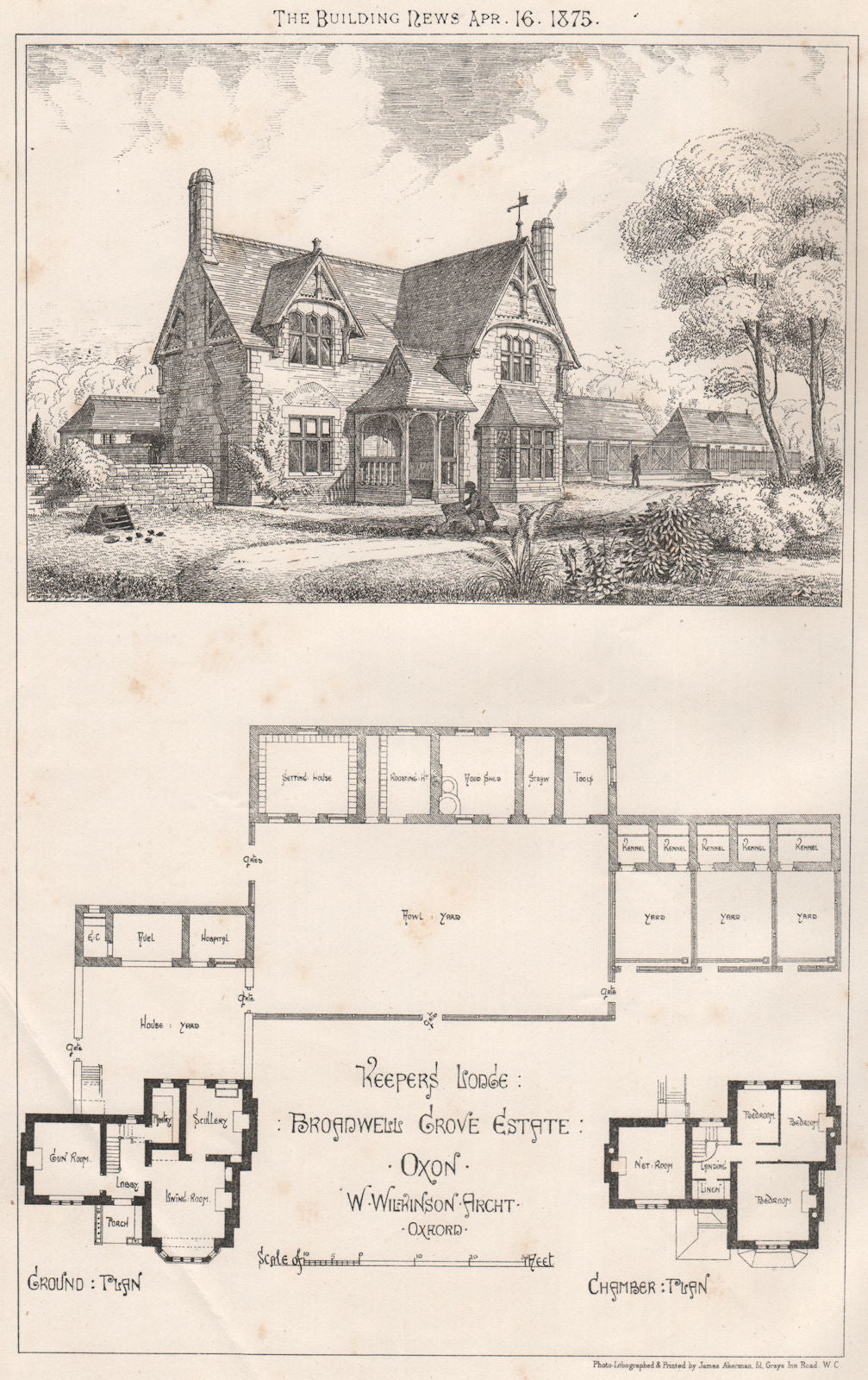Keepers lodge, Broadwell Grove Estate, Oxfordshire; W. Wilkinson Architect 1875